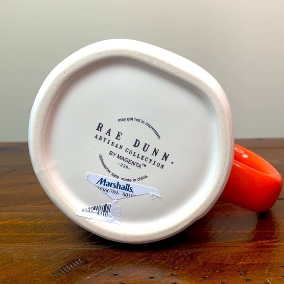 Rae Dunn “Paradise” Mug Coral Handle & Inside - Picture 5 of 8